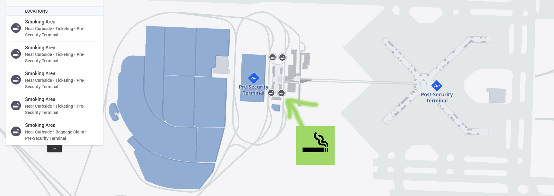Smoking Area – Pittsburgh Airport (PIT)
