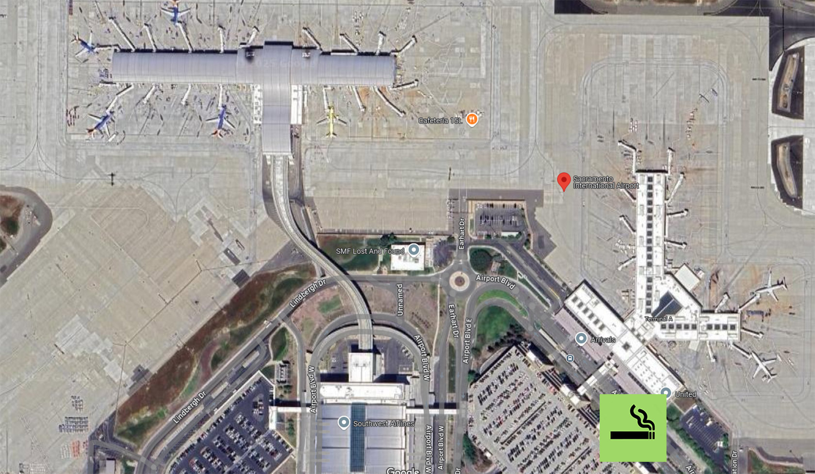 Smoking Area – Sacramento Airport (SMF)