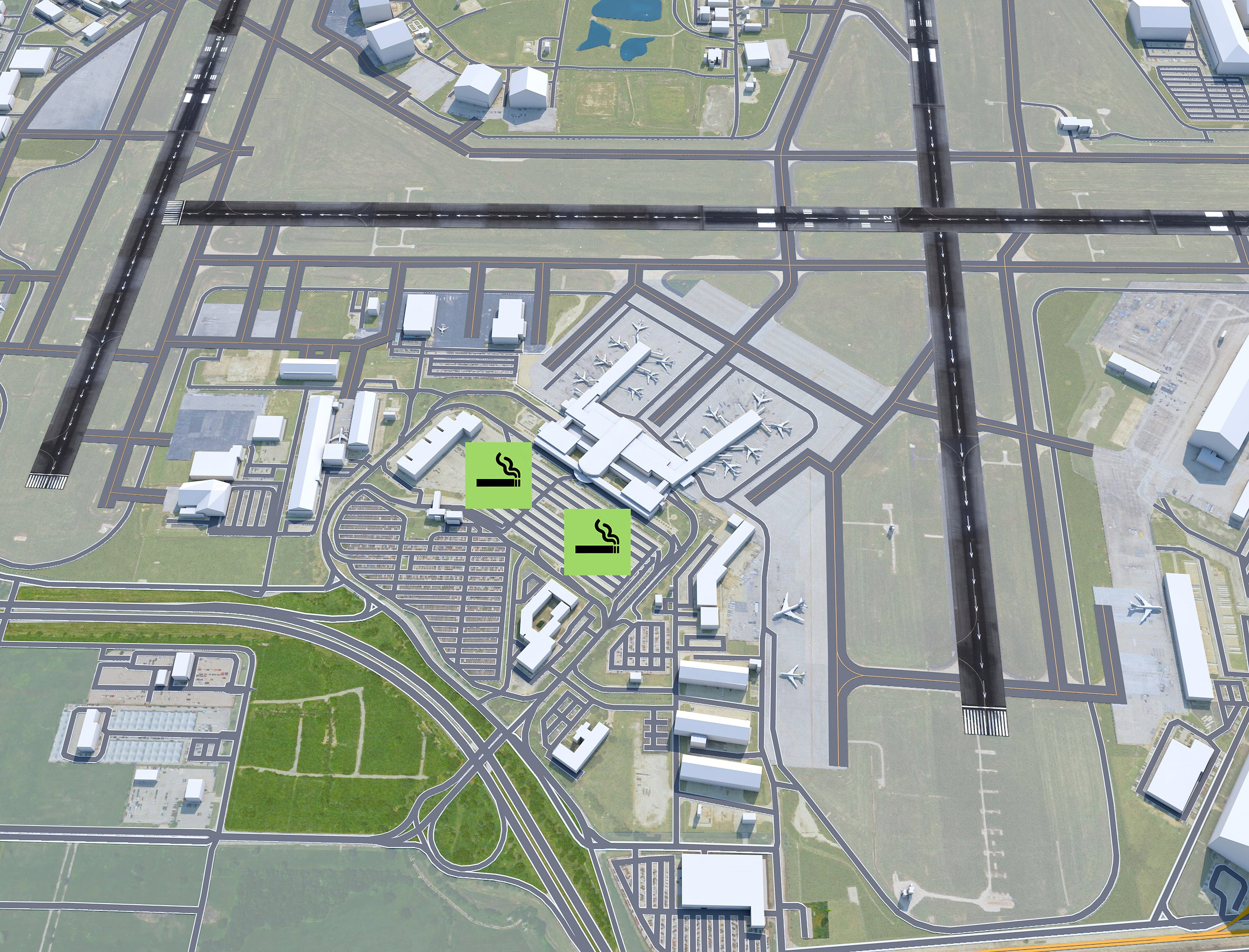 Smoking Areas at Tulsa Airport (TUL)