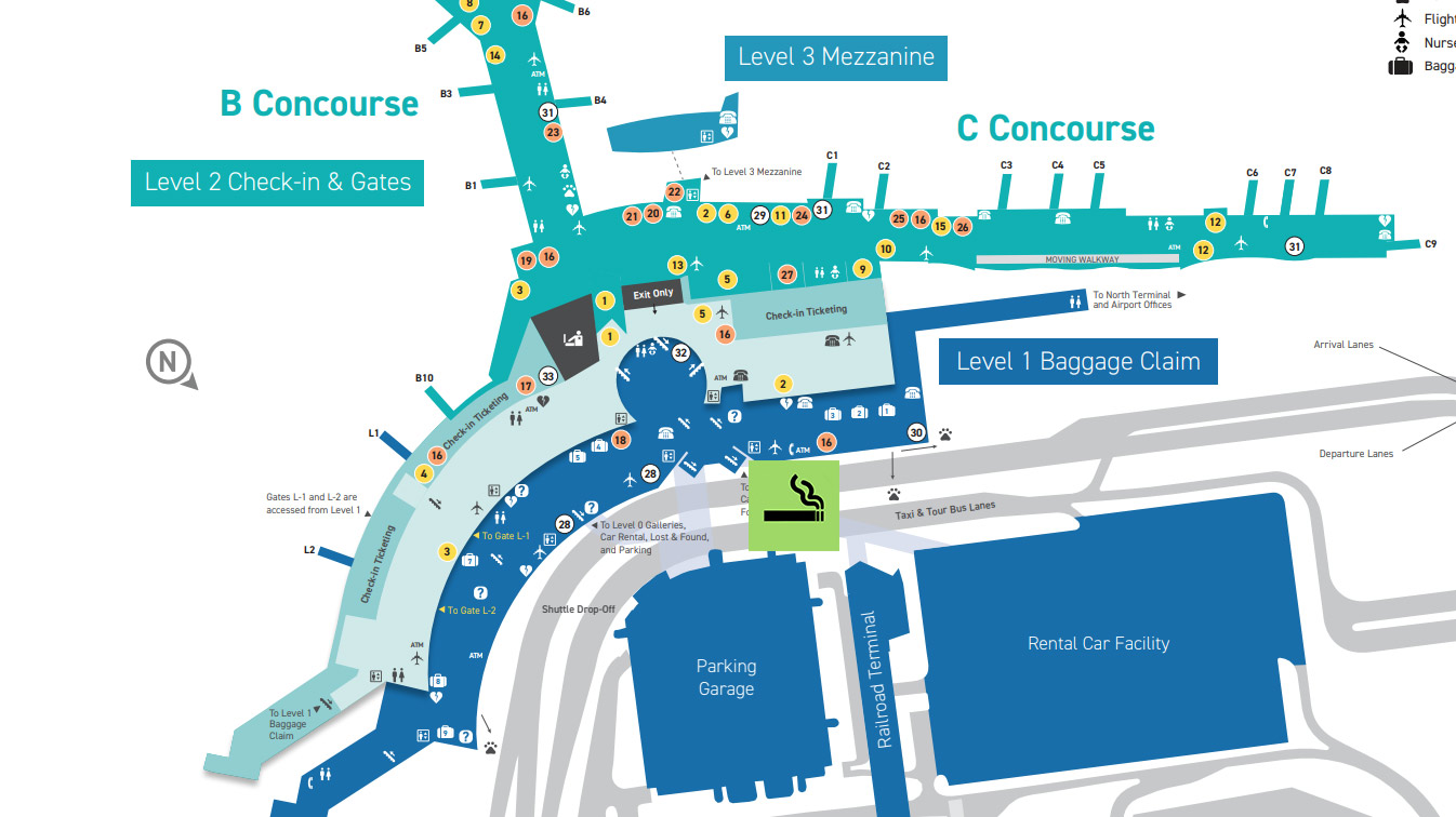 smoking Areas – Ted Stevens Anchorage Airport